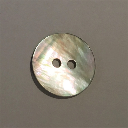 Perlemorsknap - 11 mm - hvid